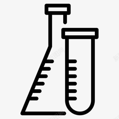 化学实验的工作人试管化学实验室图标