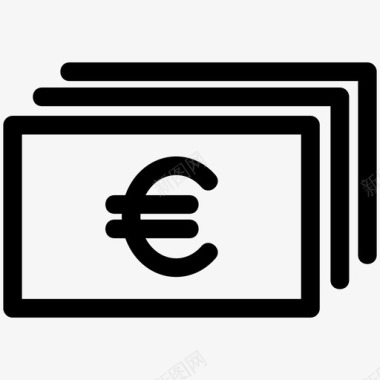 火焰欧元图标欧元银行业务图标