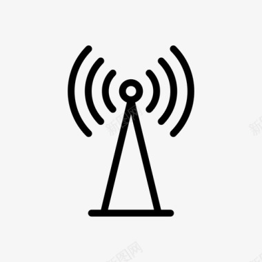 无线网络连接塔天线连接图标