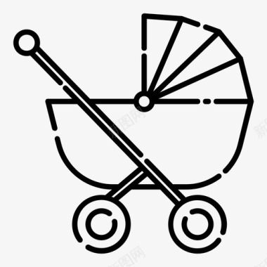 孩子和婴儿婴儿车女孩孩子图标