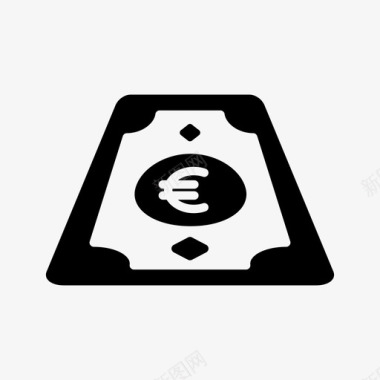 火焰欧元图标欧元银行货币图标