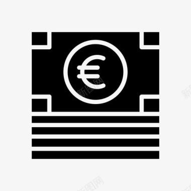 欧元图标欧元银行现金图标