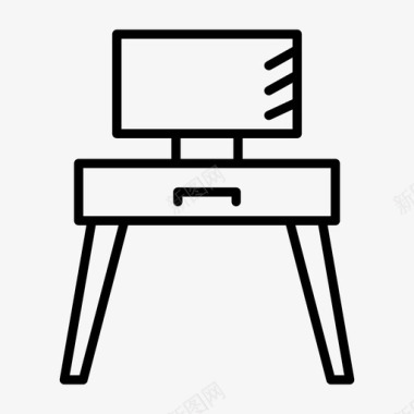 桌子电视桌面家具图标