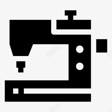 手工实木缝纫手工缝纫机图标