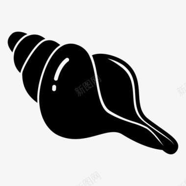 时尚手机壳蜗牛壳动物海滩图标