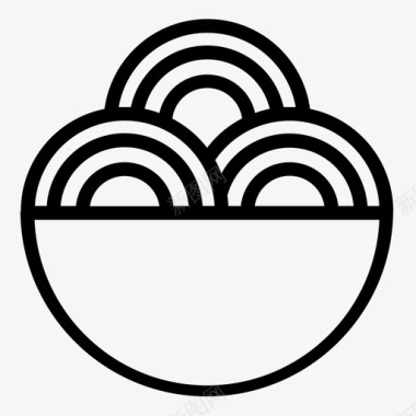 面条亚洲人厨师图标