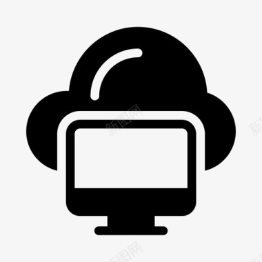 服务器屏幕云lcd图标