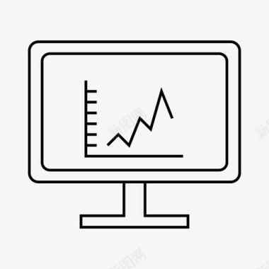 PPT图表信息图表分析计算机图标