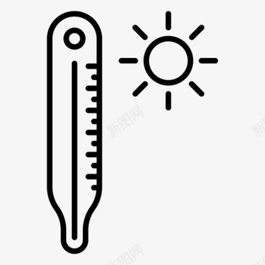 温度计温度计冷热图标