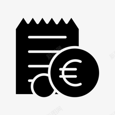 火焰欧元图标钞票现金欧元图标