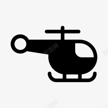 直升飞机飞行救援图标