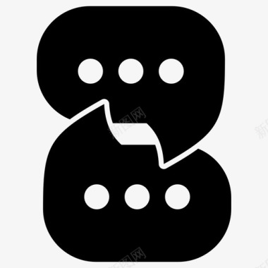 泡泡矢量聊天泡泡交流图标