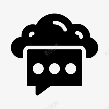 服务器消息气泡云图标