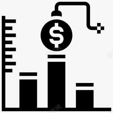 炸弹债务炸弹图表图标