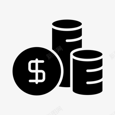 梦想基金货币硬币美元图标