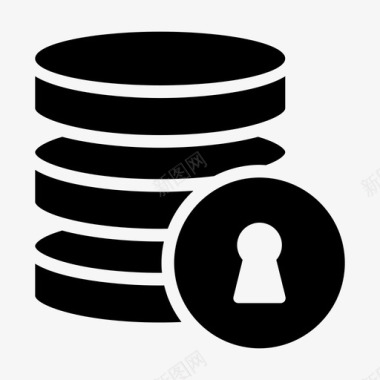 服务器锁数据库保护图标