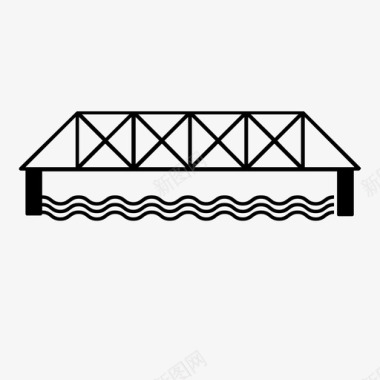 路桥桥水铁路公路桥图标