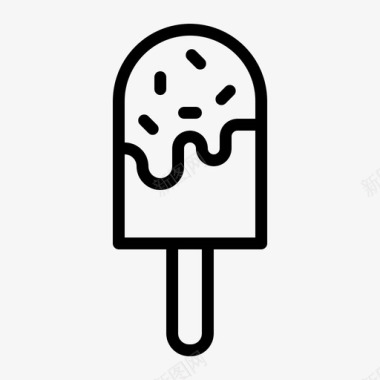 冰淇淋矢量图冰淇淋食品和饮料概述图标
