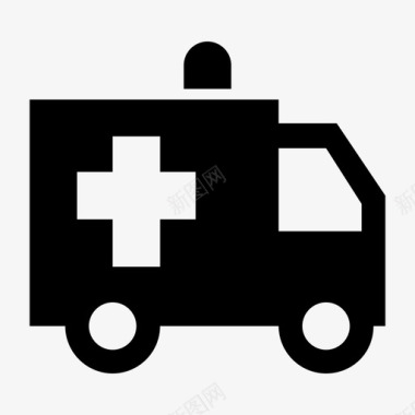 救护车急救车医院服务图标
