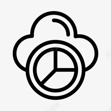 服务器图形图表云图标