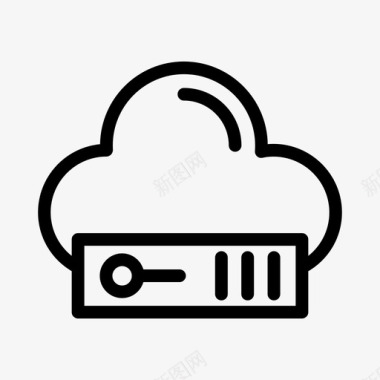 服务器云计算数据库图标