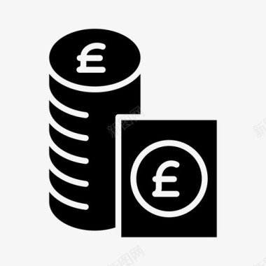 梦想基金英镑银行货币图标
