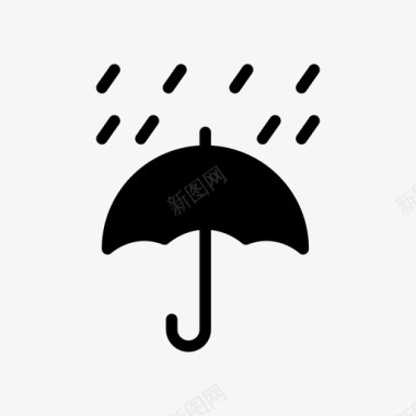 安全保险矢量雨伞防护防雨图标
