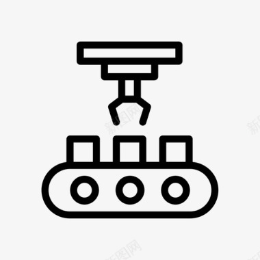 中秋节包装素材制造皮带输送机图标