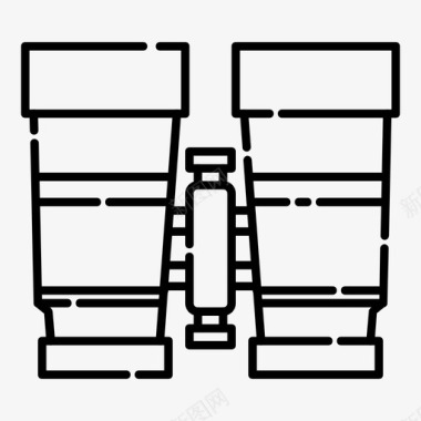 望远镜双筒望远镜探险露营图标