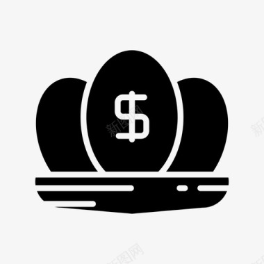 钱收入鸡蛋财政图标