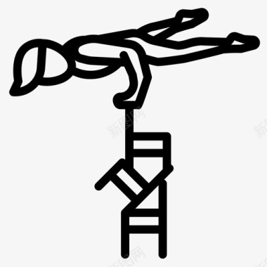 体操运动员马戏椅杂技嘉年华图标