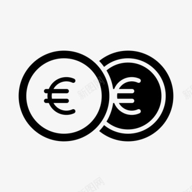 火焰欧元图标欧元现金硬币图标