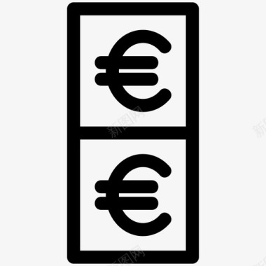 火焰欧元图标欧元银行商业图标