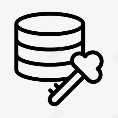 服务器密钥数据库锁图标