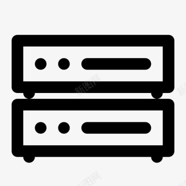 服务器托管计算数据图标