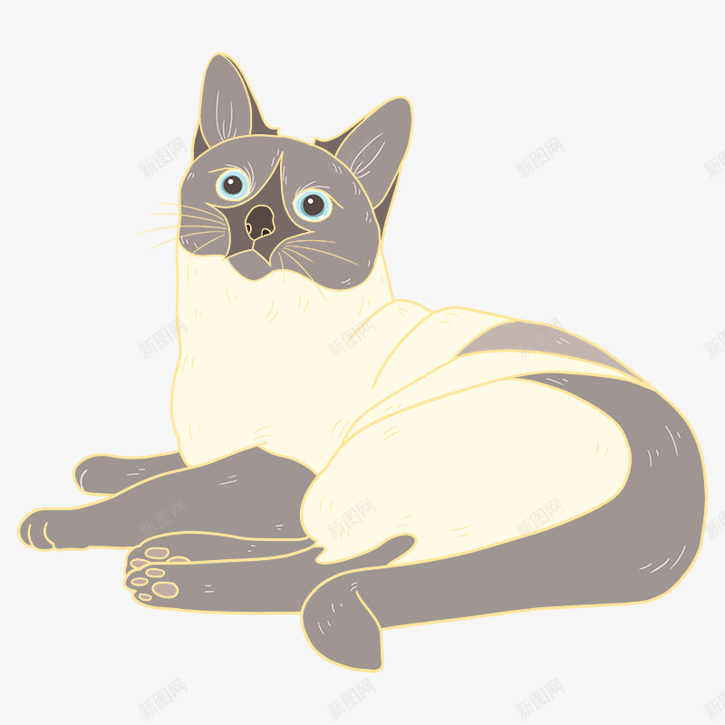 卡通猫透明png免抠素材_88icon https://88icon.com 卡通 透明