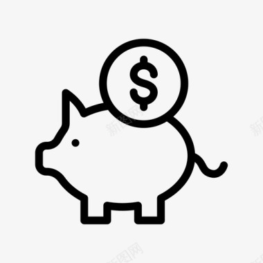 小猪小猪银行美元图标