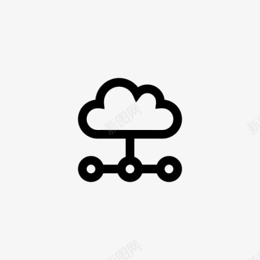 服务器云计算连接图标