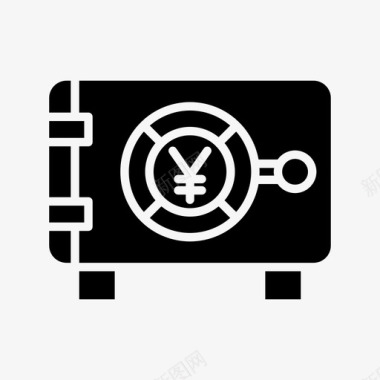 金库保险箱现金金融图标