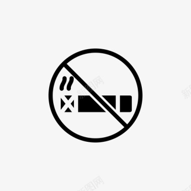 禁止吸烟酒精雕文图标
