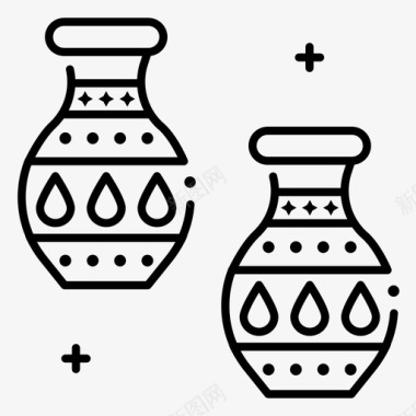 花瓶陶器陶瓷装饰图标
