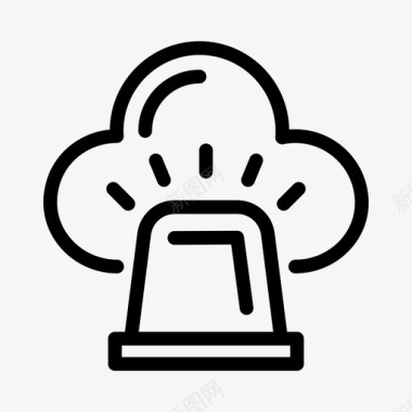 服务器紧急警报云图标