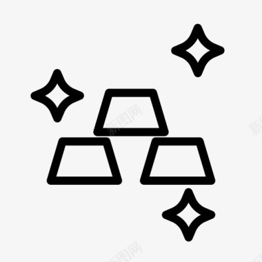 黄金背景黄金商业财务图标