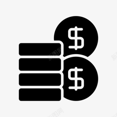 梦想基金货币硬币美元图标