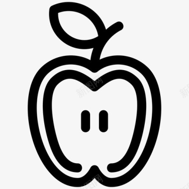 绿色的产品苹果水果花园图标