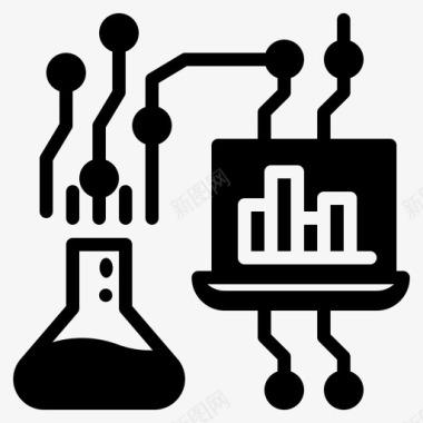 科学小实验数据科学分析实验图标