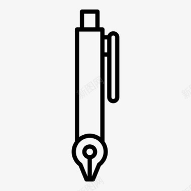 水笔自来水笔绘图文具图标