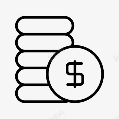 梦想基金货币现金硬币图标