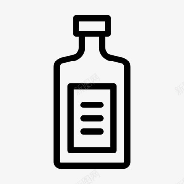 蔬果饮品饮料酒精饮料酒瓶图标