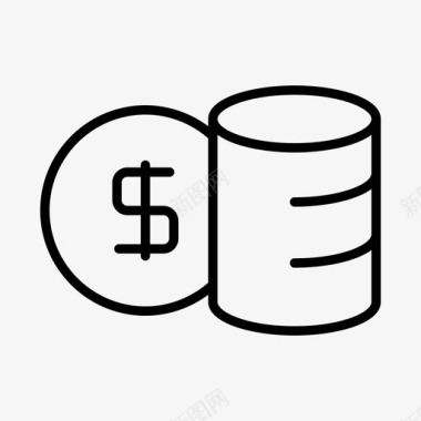 梦想基金货币现金硬币图标